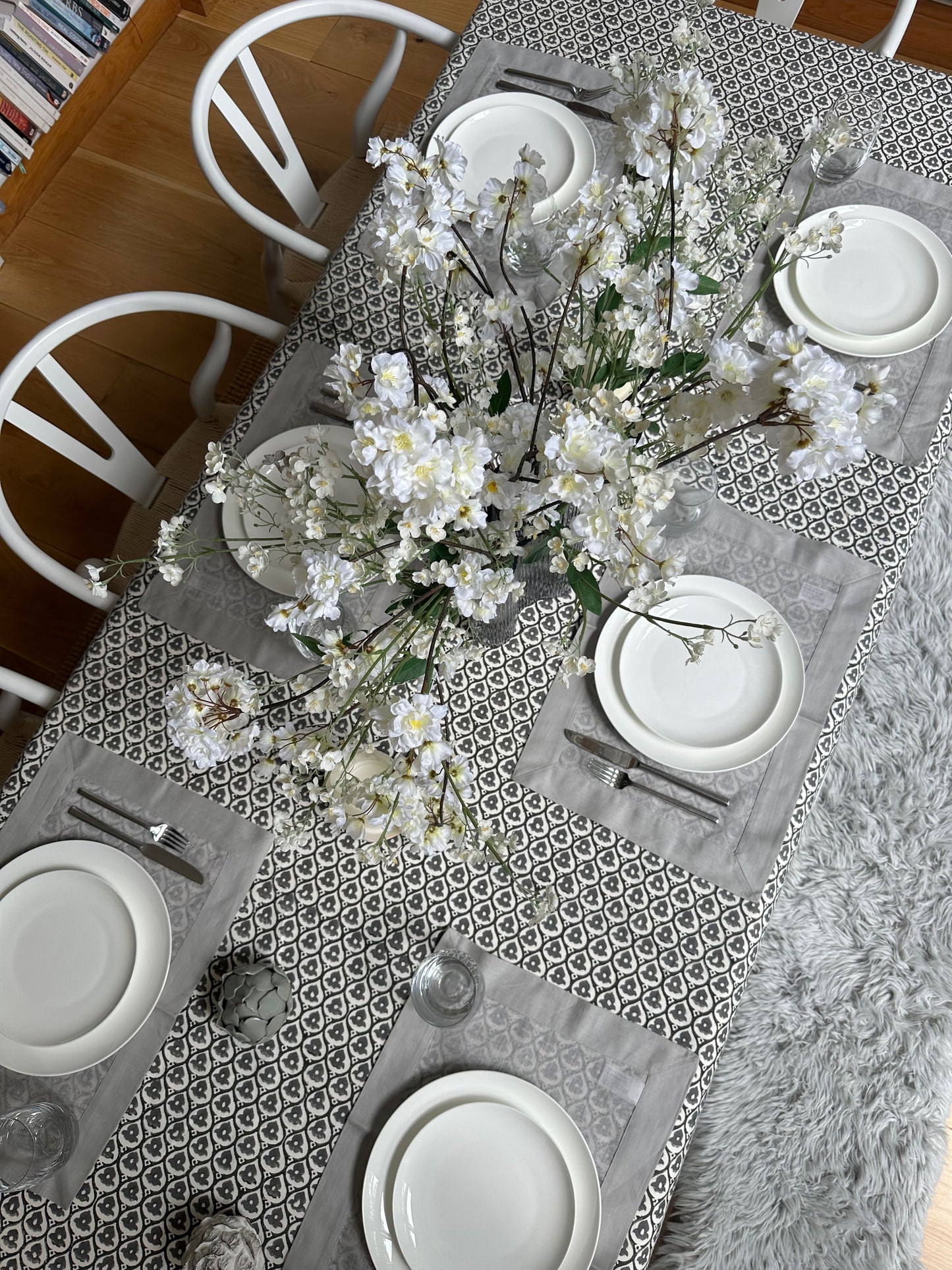 Grey Aria Tablecloth