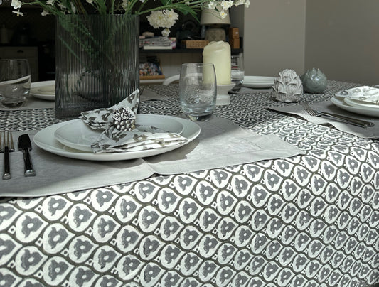 Grey Aria Tablecloth