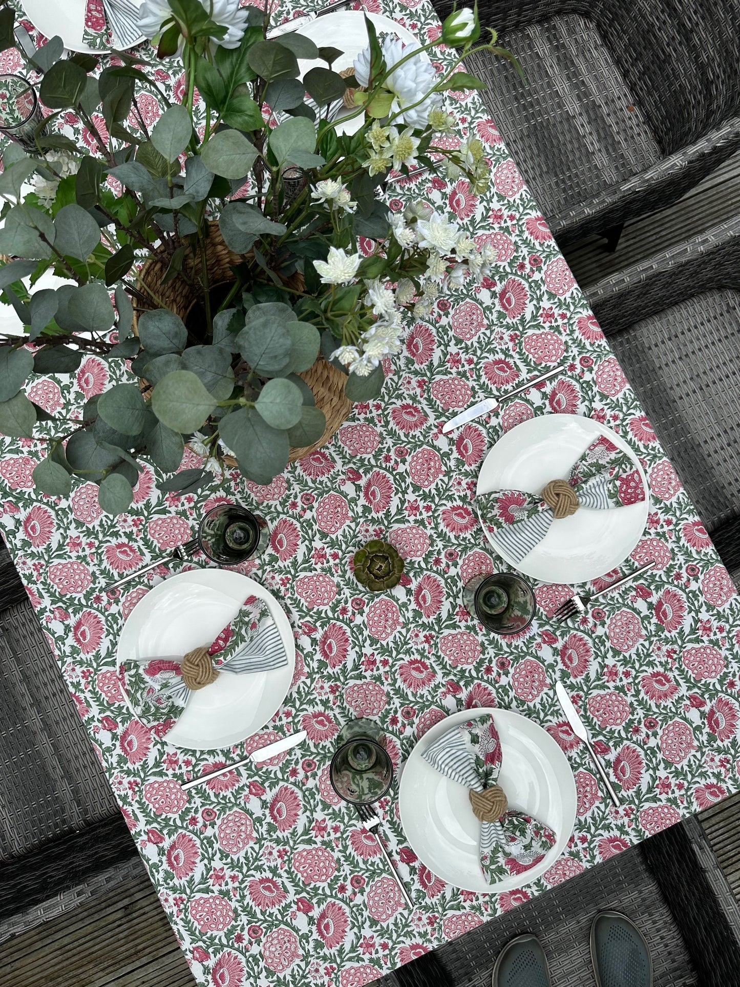 Pink Dahlia Tablecloth