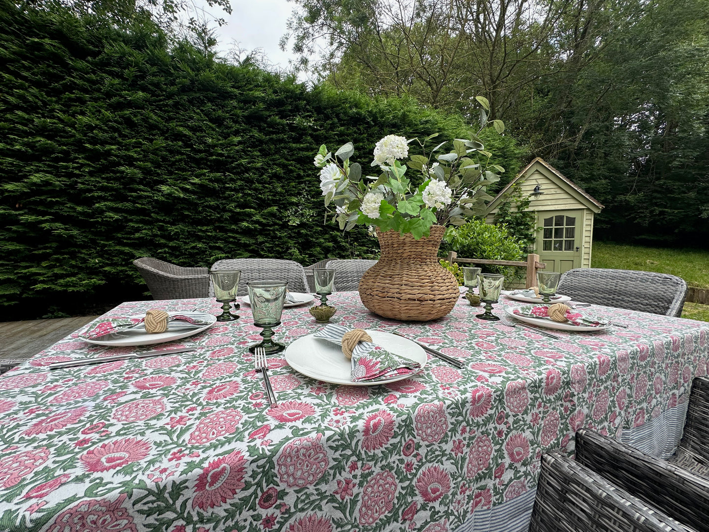 Pink Dahlia Tablecloth