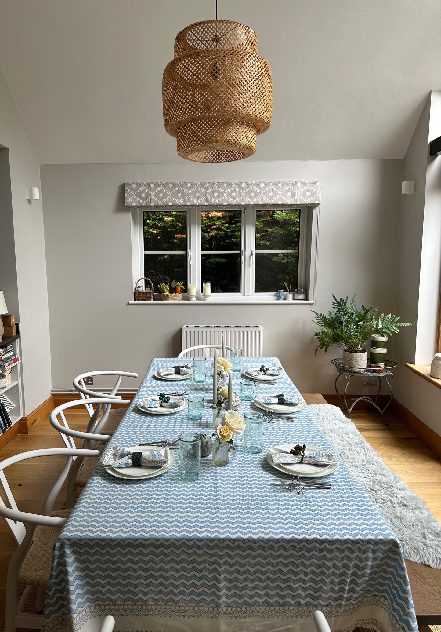 Light Blue Lahari Tablecloth