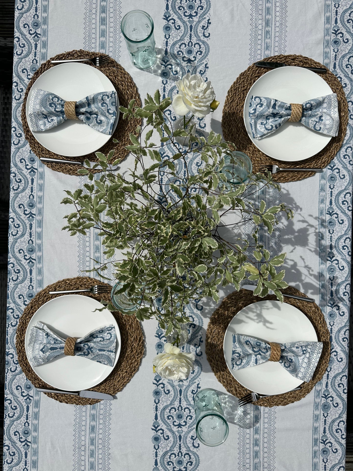 Blue Mandoli Tablecloth