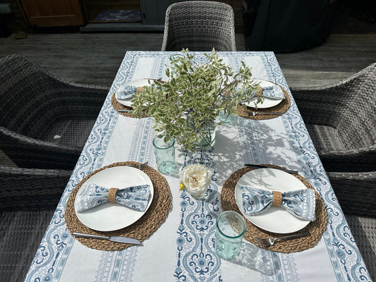 Blue Mandoli Tablecloth