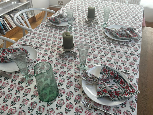 Red Matki Tablecloth